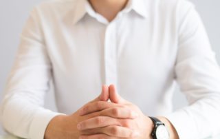 man dressed for an interview