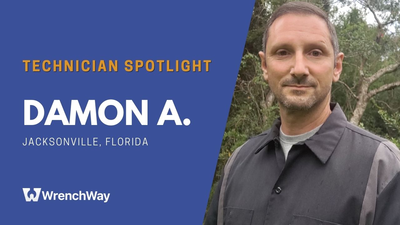 Technician spotlight where Damon A. from Jackson, Florida shares his technician story