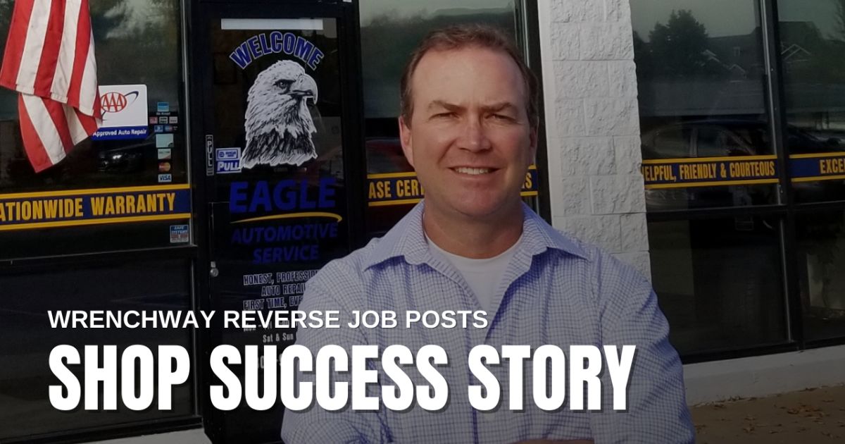 Learn how Eagle Automotive Service easily hired a technician by using Reverse Job Posts