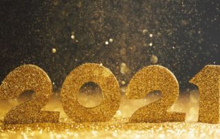 2021 in gold glitter