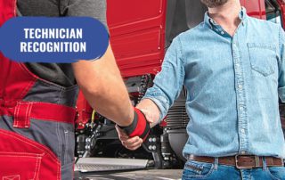 Mechanic shaking hands with his manager